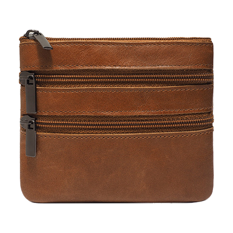 AP201 Stylish Cowhide Leather Small Wallet Zipper Pocket Design Cards Coins Cash Holder Purse AP201 Stylish Cowhide Leather Small Wallet Zipper Pocket Design Cards Coins Cash Holder Purse
